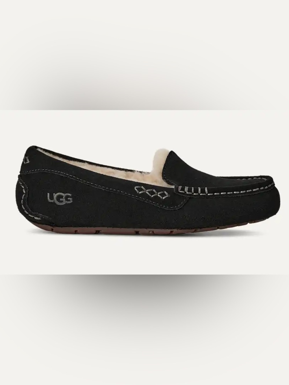UGG Women’s Ansley Slip On Moccasin Flat Black Size 11